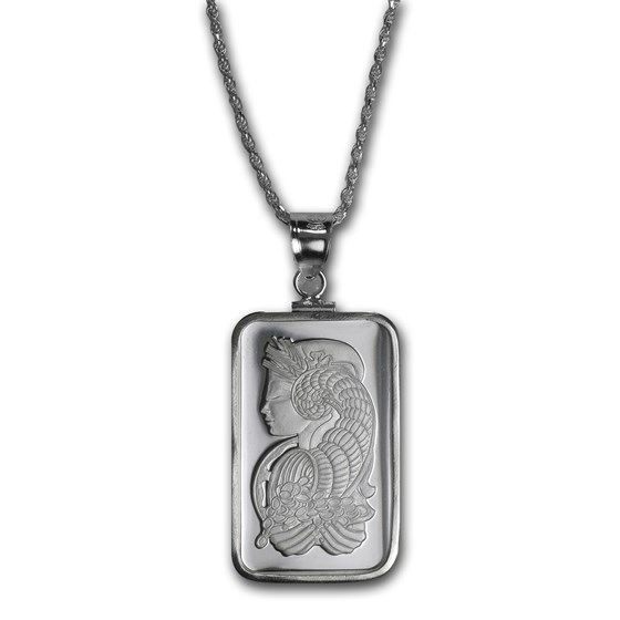 10 gram Silver - PAMP Suisse Fortuna Pendant (w/Chain) 10 gram Silver - PAMP Suisse Fortuna Pendant (w/Chain)